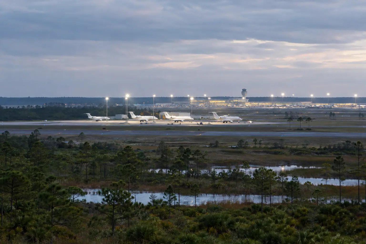 Private jets at Orlando Sanford International Airport